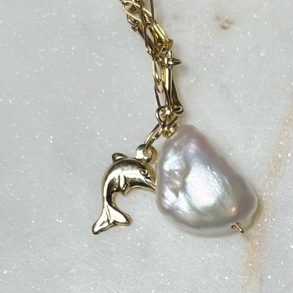 Pearl galore gold filled bracelet with 14k gold filled chain - Picture 3 of 6